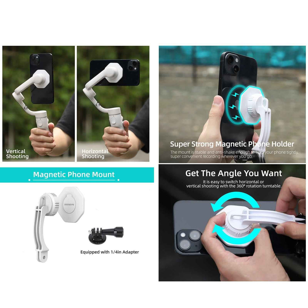 NNEIDS Phone Holder For Dji Om6 / 5 / 4 / 4 Se With Zj561 Magsafe Adapter