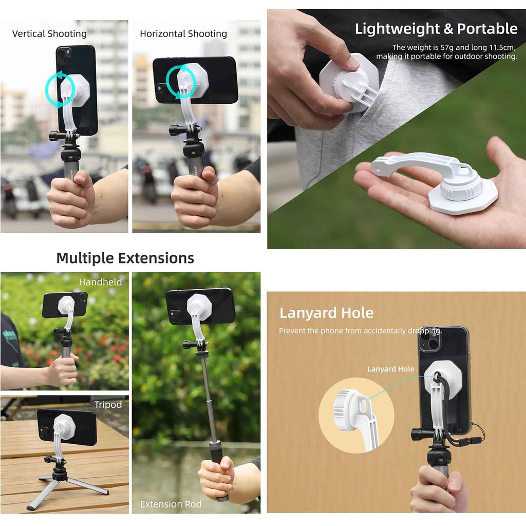 NNEIDS Phone Holder For Dji Om6 / 5 / 4 / 4 Se With Zj561 Magsafe Adapter